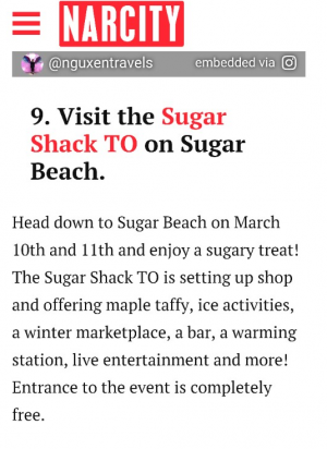 토론토_ Sugar Shack To on Sugar Beach _ Festival